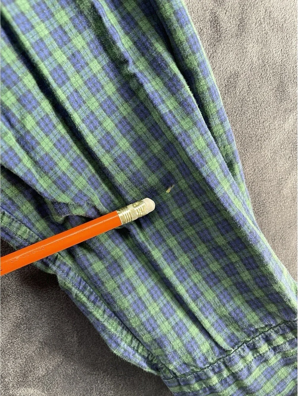Ralph Lauren Boys XL 20 Green Blue Plaid Button Down Shirt 100% Cotton